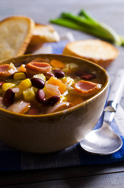 istock Soup with vegetables and sausages 508880774