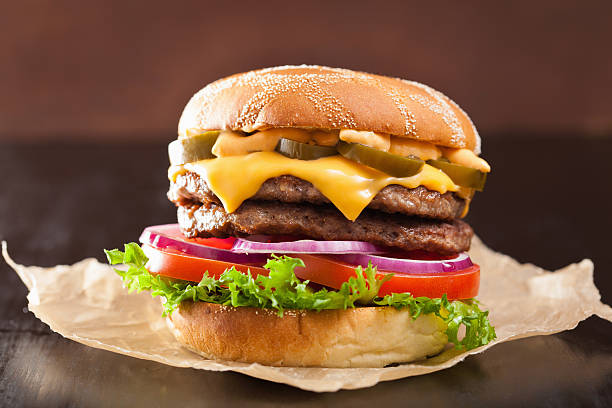 istock double cheese burger with jalapeno tomato onion 508881198