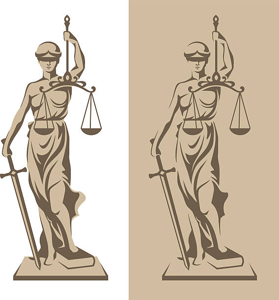 illustrations, cliparts, dessins animés et icônes de statue de d'une themis illustration - justice law legal system statue