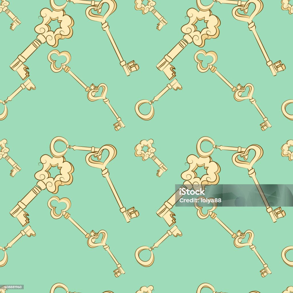 Seamless Keys Pattern Stock Illustration - Download Image Now ...