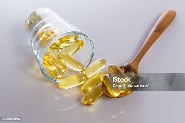 Evening Primrose Oil Capsulesupplementary Food Stock Photo - Download Image Now - Capsule - Medicine, Close-up, Dieting