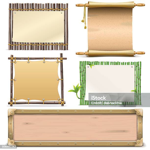 Vector Bord Vector Boards Set 2 Stock Illustration - Download Image Now - Bamboo ...