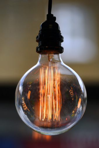 Electric spherical filament lightbulb