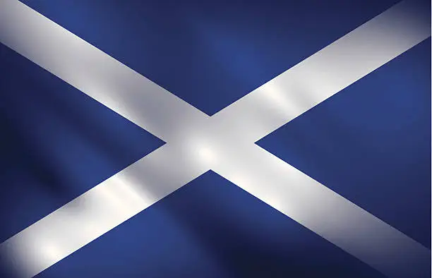 Vector illustration of Scotland waving flag vector illustration