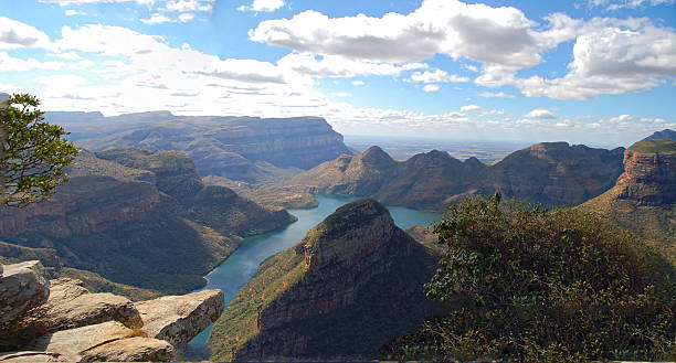 panorama view to blyde river canyon southafrica panorama view to blyde river canyon southafrica blyde river canyon stock pictures, royalty-free photos & images