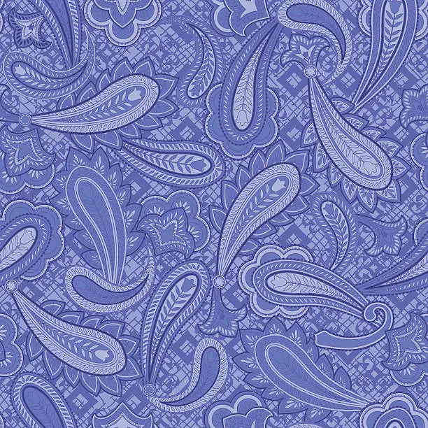 Vector illustration of Seamlessly repeating paisley pattern