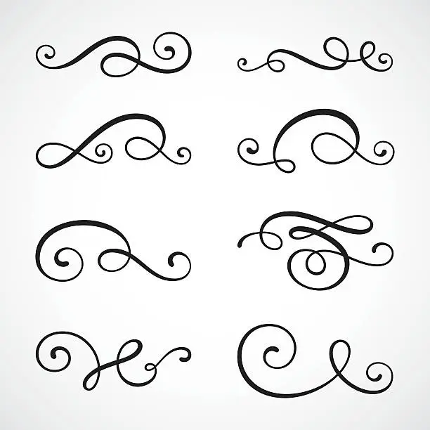 Vector illustration of Calligraphy swirls