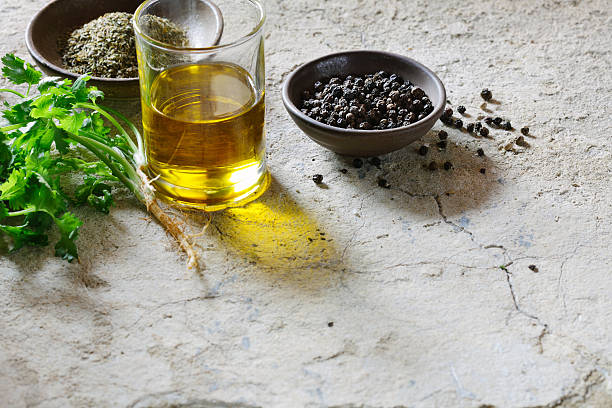 istock Olive oil, pepper and herbs 508886633