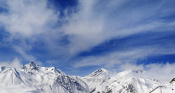 istock Winter snowy mountains in fog 508887437