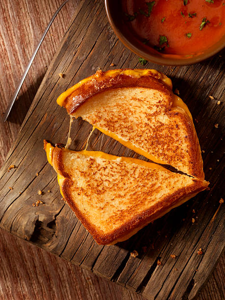 istock Grilled Cheddar Cheese Sandwich With Tomato Soup 508897108