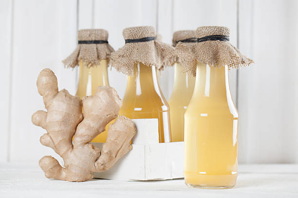 Ginger syrup stock photo