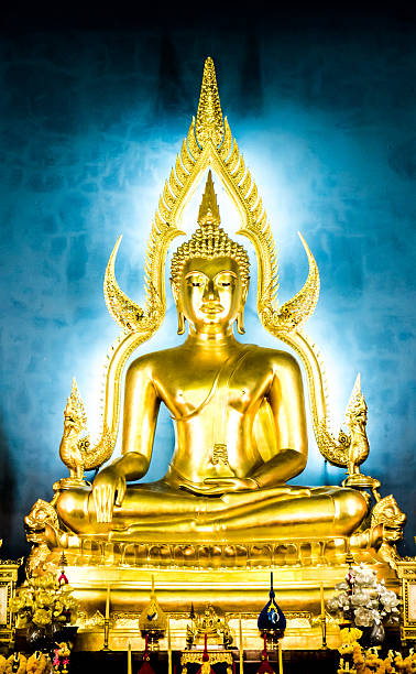 Buddha Statue in Wat Benchamabophit Dusit Wanaram, Bangkok.