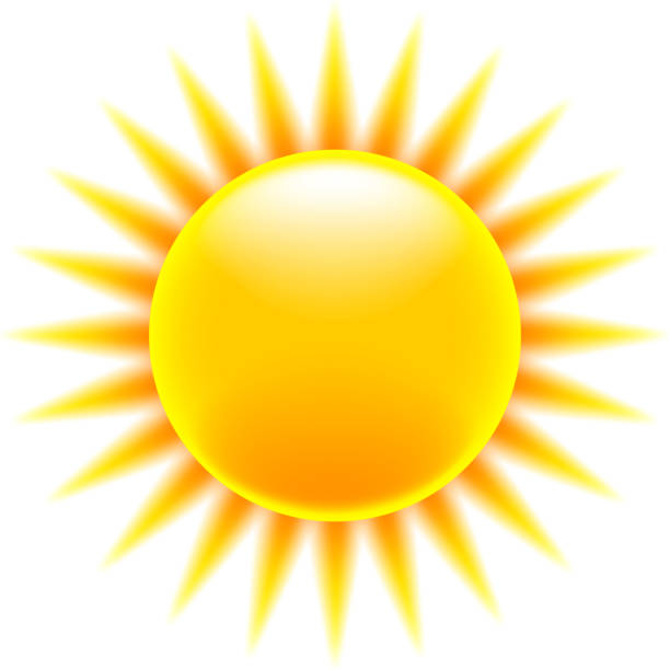 Bекторная иллюстрация Солнца, изолированного на белом вектор значок