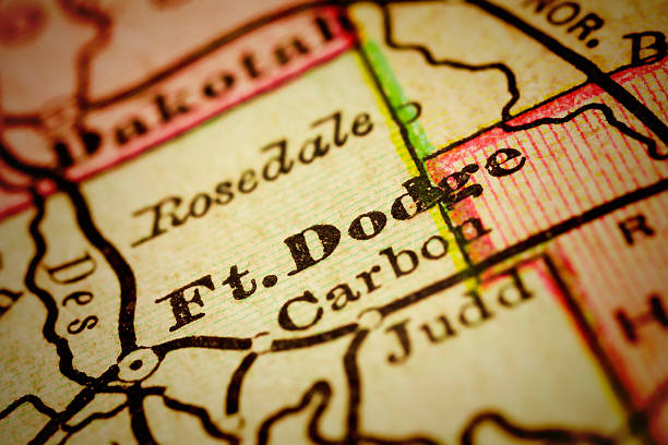 istock Fort Dodge, Iowa on an Antique map 508903082
