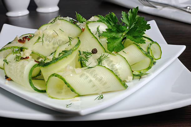 istock Salad from fresh cucumbers with garlic, dill, spices 508905119
