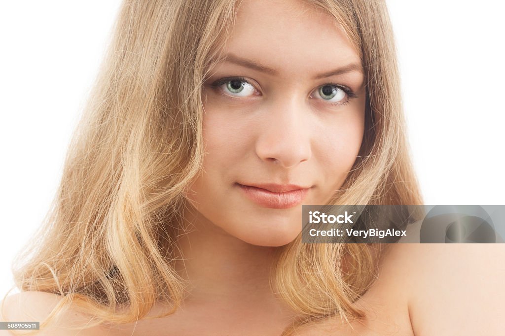 美しい笑顔の若い女性の美の肖像画 - 18歳から19歳のロイヤリティフリーストックフォト