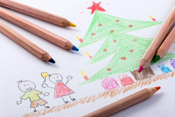 istock Kids drawing of Christmas 508905579