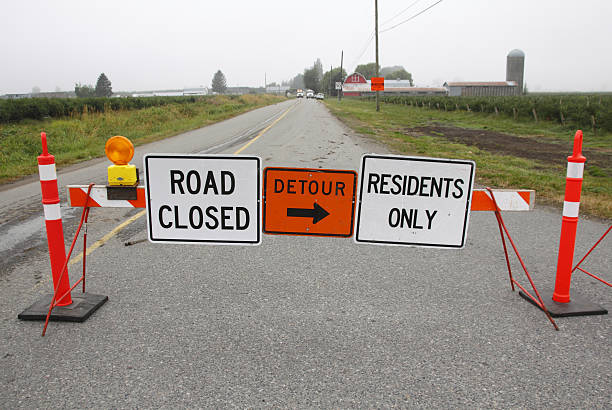 istock Rural Road Construction Signs 508908333