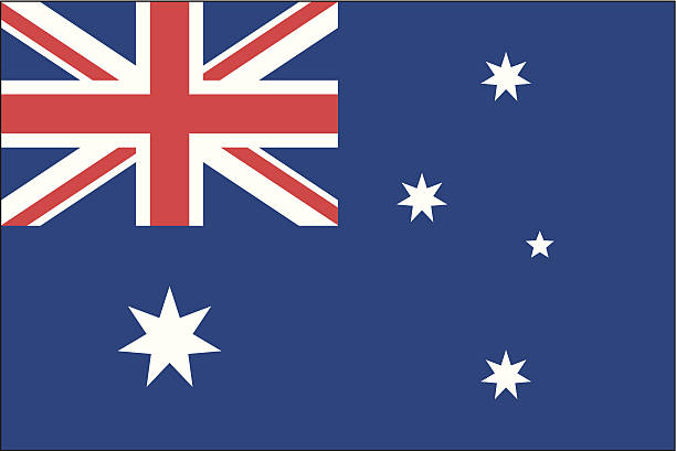 Australia flag vector art illustration
