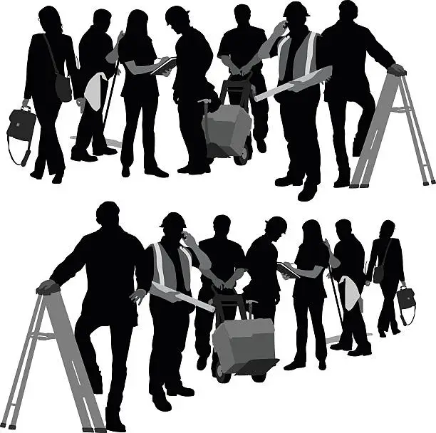 Vector illustration of Building Team