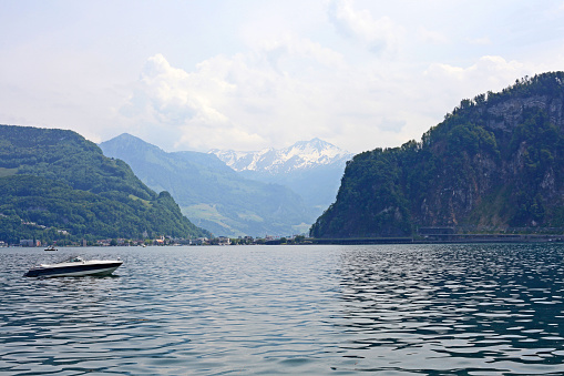 Mountain and  lake, taken near Howk , Switzerland