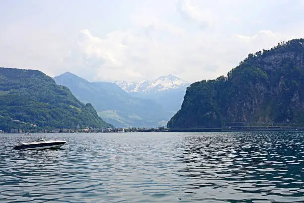 Mountain and  lake, taken near Howk , Switzerland