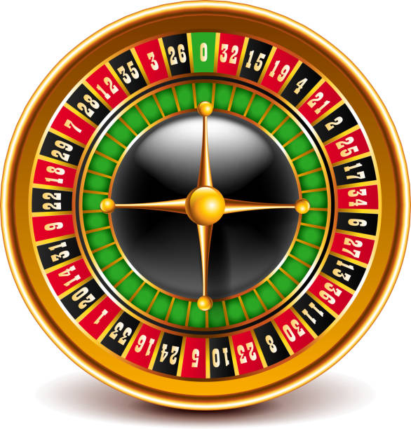 рулетка вид сверху изолированного на белом вектор - roulette roulette wheel wheel isolated stock illustrations