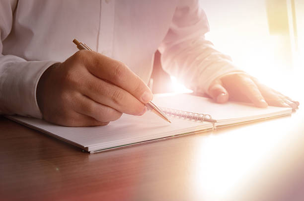istock Concept of a businessman writing on a notebook 508917870