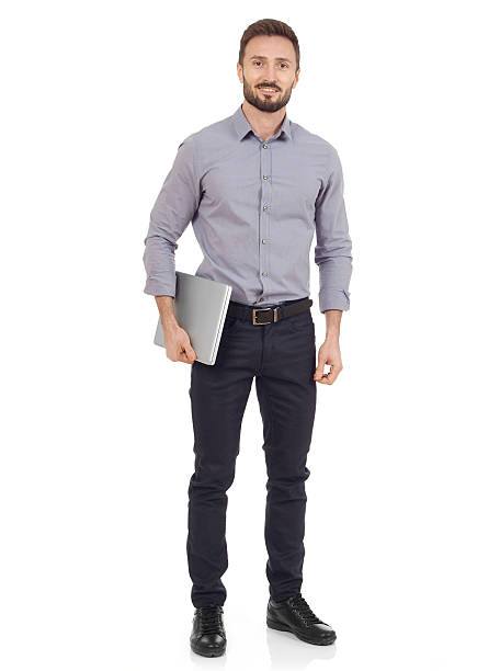 istock Cheerful man with a laptop 508918186