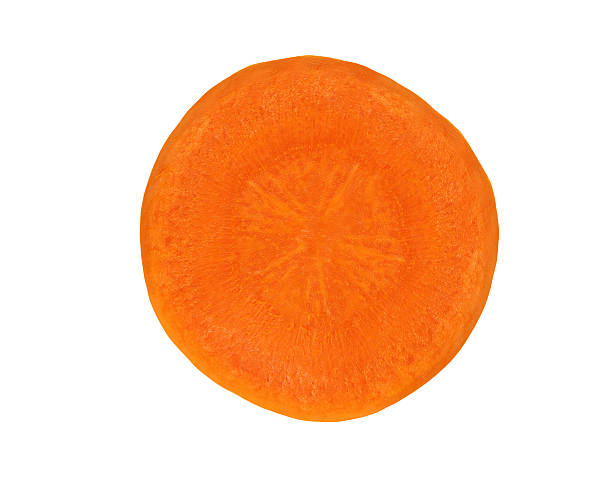 istock Slice of carrot isolated on white background. 508922386