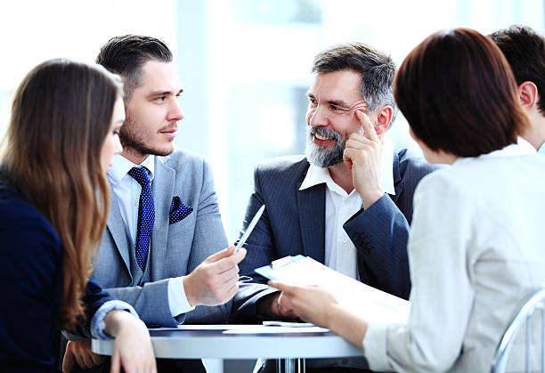 istock Image of business partners discussing documents and ideas at meeting 508935943
