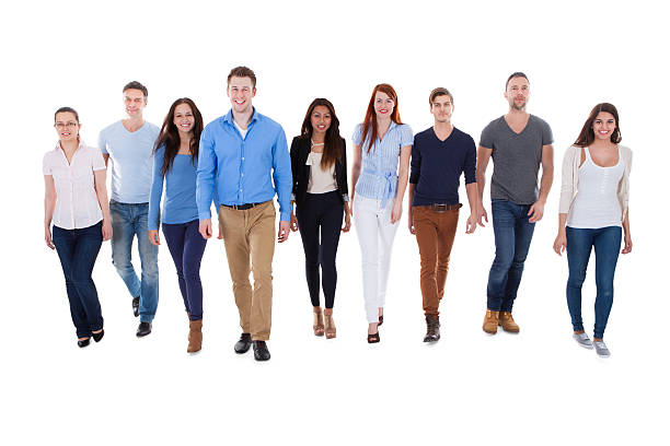 istock Diverse group of people walking towards camera 508936427