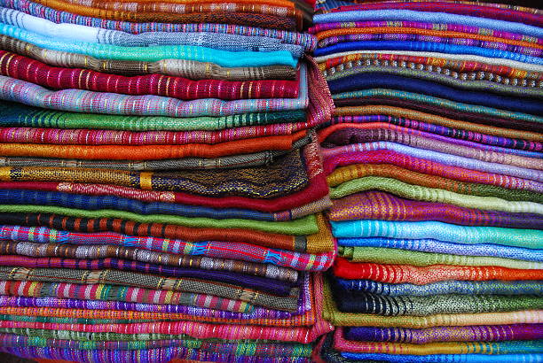 istock Colorful bolts of fabric 508936487