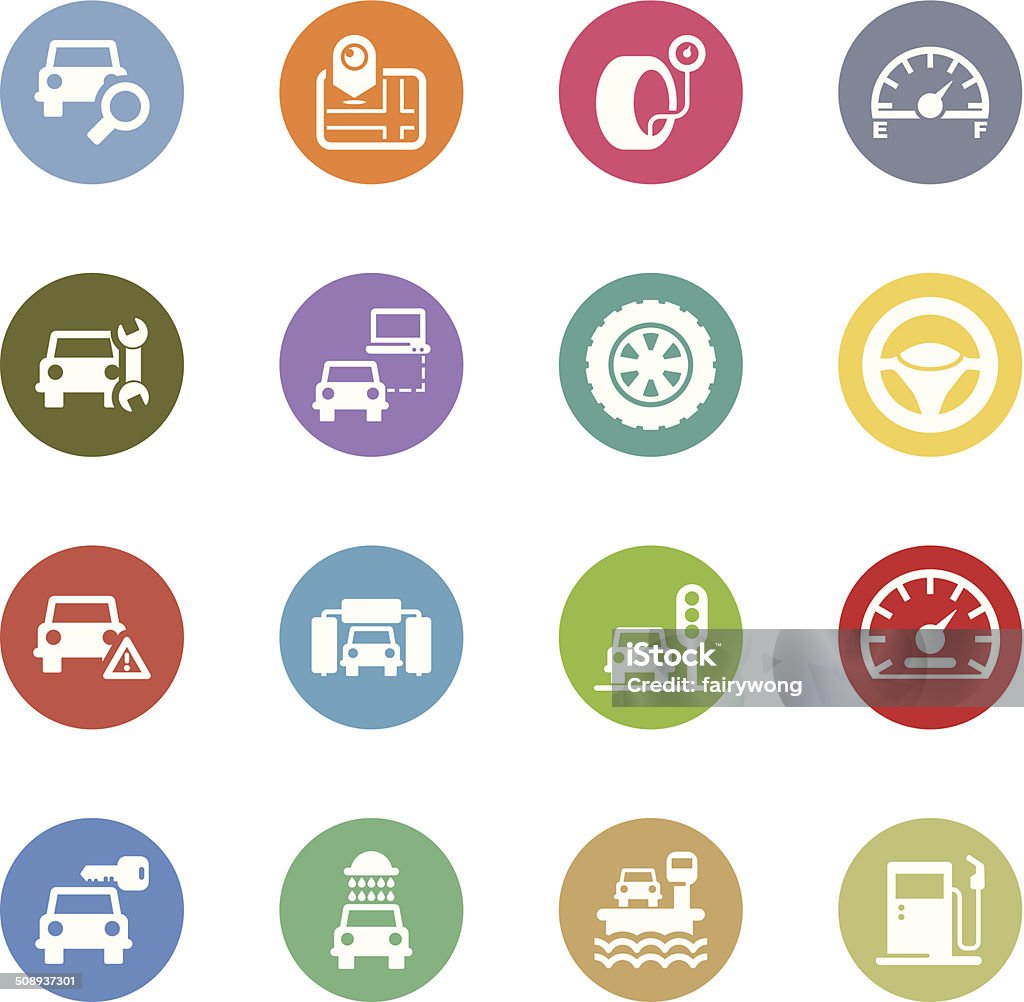 car icons Illustration of car icons on the white. Adjustable Wrench stock vector