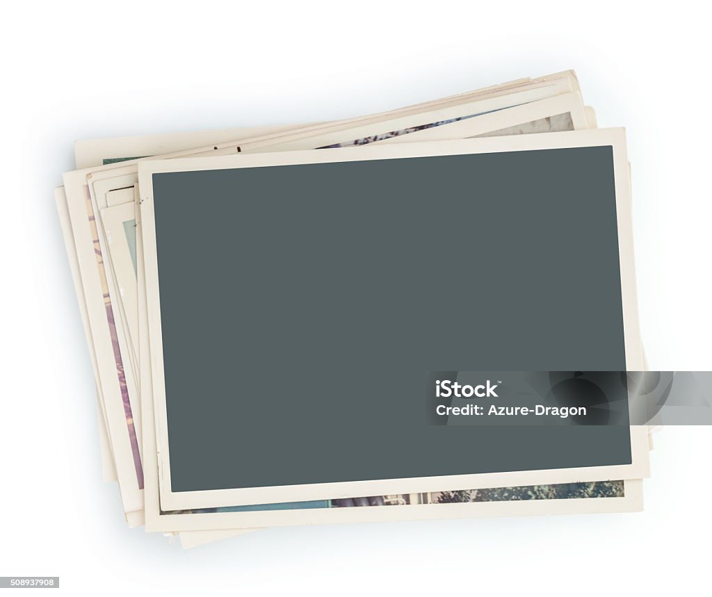 Stack of photos isolated Photograph Stock Photo