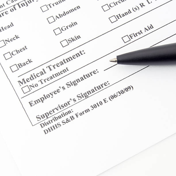 istock Employee report accident form 508937987