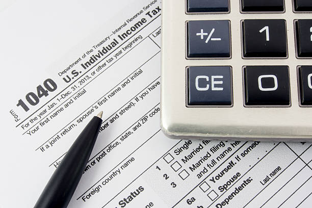 istock U.S. Individual Income Tax Return form 1040. 508938015