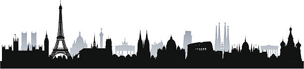 ilustrações de stock, clip art, desenhos animados e ícones de detalhada monumentos europeia completar amovível (edifícios) - cityscape pisa italy leaning tower of pisa