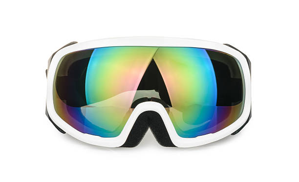 gafas de esquí aislado sobre blanco - snow glasses fotografías e imágenes de stock