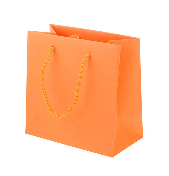 istock Orange paper shopping bag 508938814