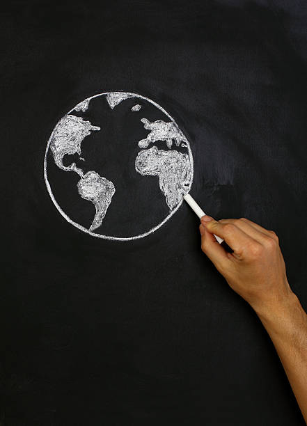 istock Drawing of World on blackboard 508938846