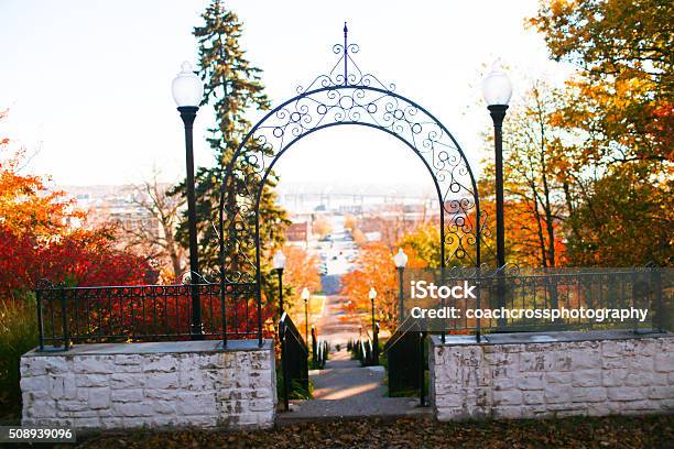 The Stairway To Davenport Stock Photo - Download Image Now - Davenport - Iowa, Autumn, Horizontal