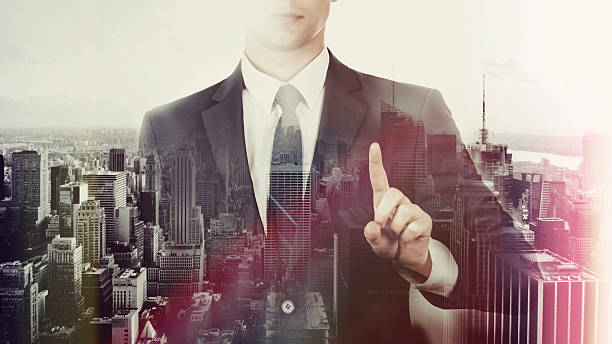 istock Double Exposure Business Man And City 508939790