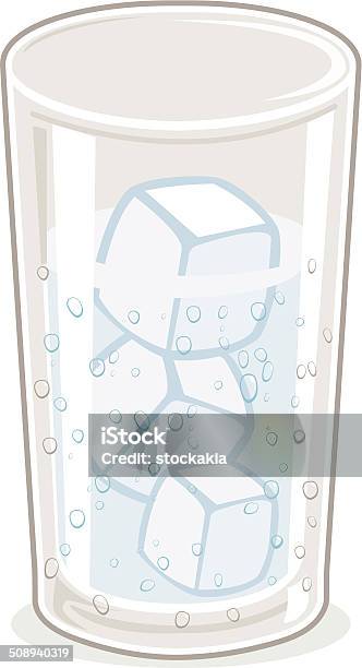 Cold Glass Of Water Stock Illustration - Download Image Now - Drinking Glass, Full, Ice