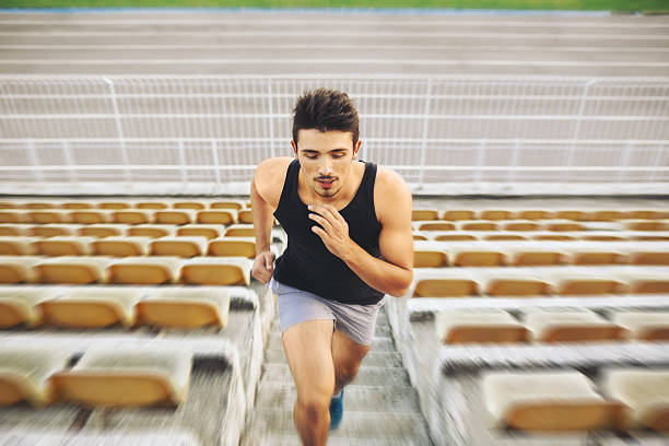 istock Running man on stairs 508940592