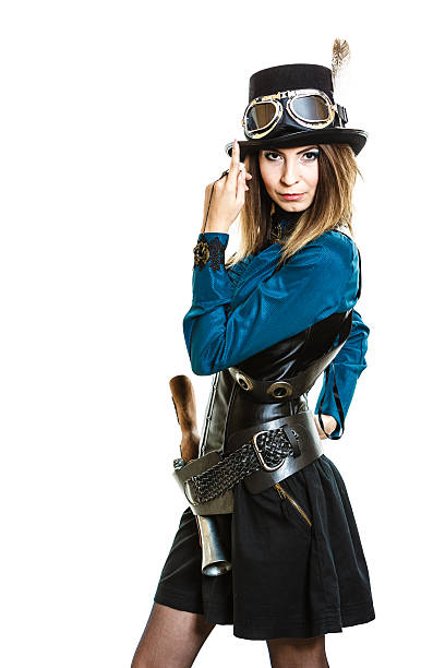 istock Cool girl in steampunk style. 508940994
