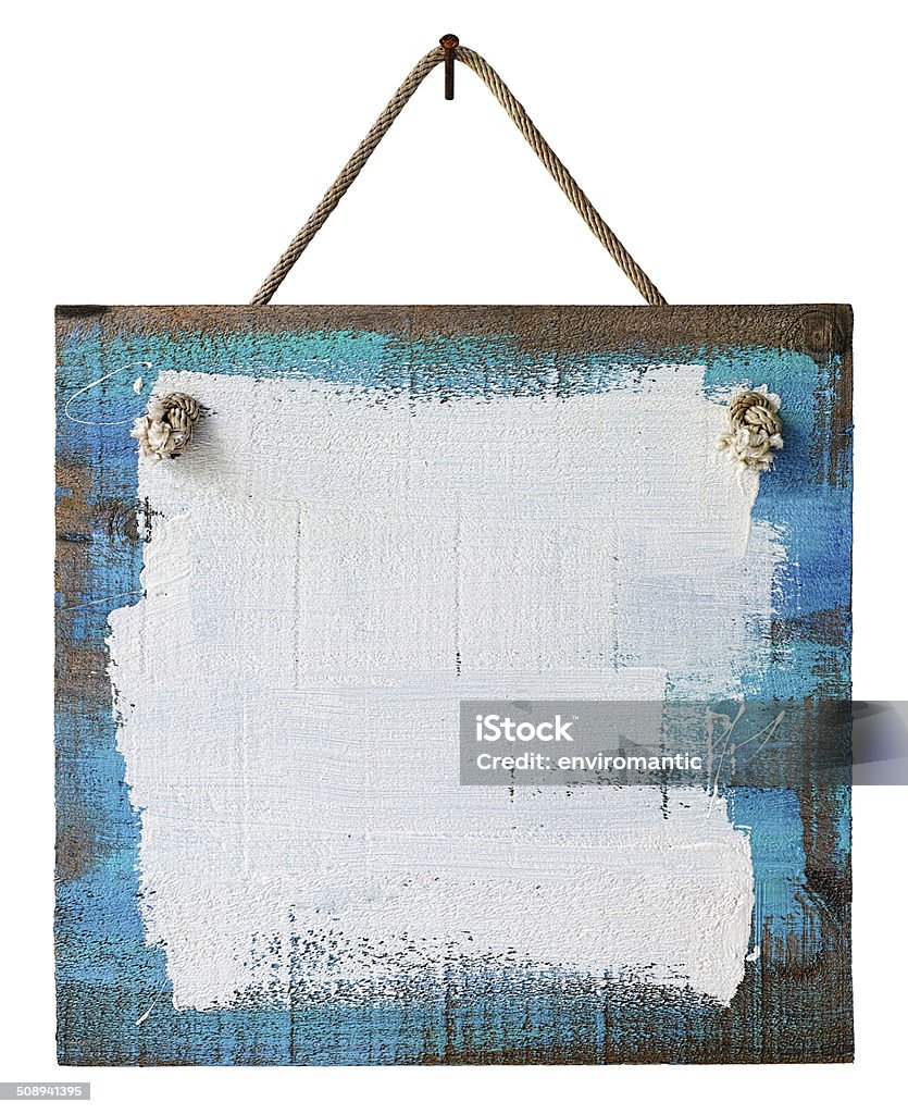 Edad Antigua signboard de madera blanca y azul. - Foto de stock de Abstracto libre de derechos