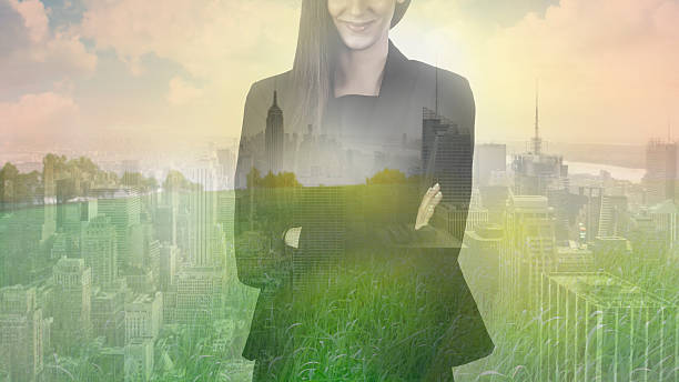 istock Double Exposure Business Man And City 508941986