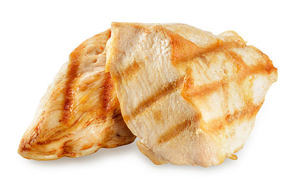 istock Chicken meat. Breast fillet slices isolated. With clipping path. 508943228