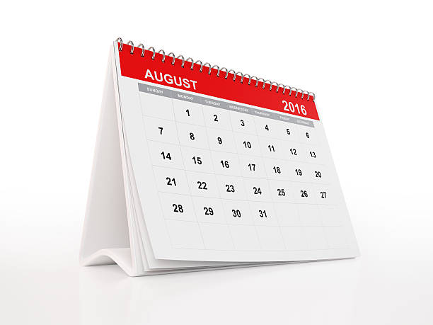 istock Monthly Desktop Calendar: August 508944212